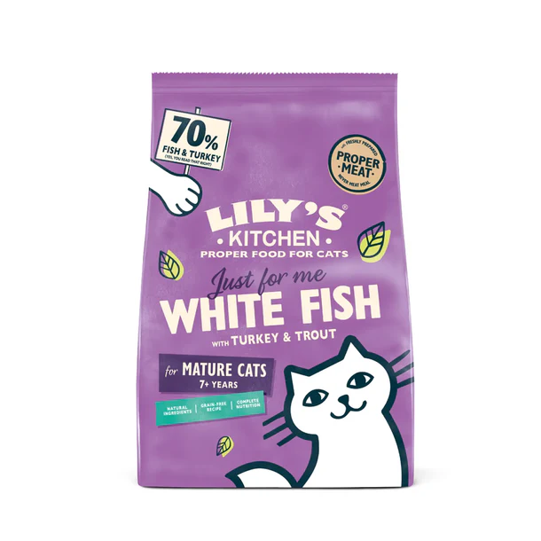 Lily’s Kitchen Fish & Turkey Senior Dry Cat Food 800g – Vet-Approved Complete Recipe